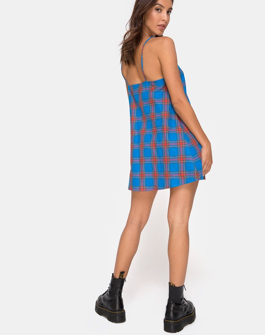 Imagen de Sanna Slip Dress in Blue and Red Check