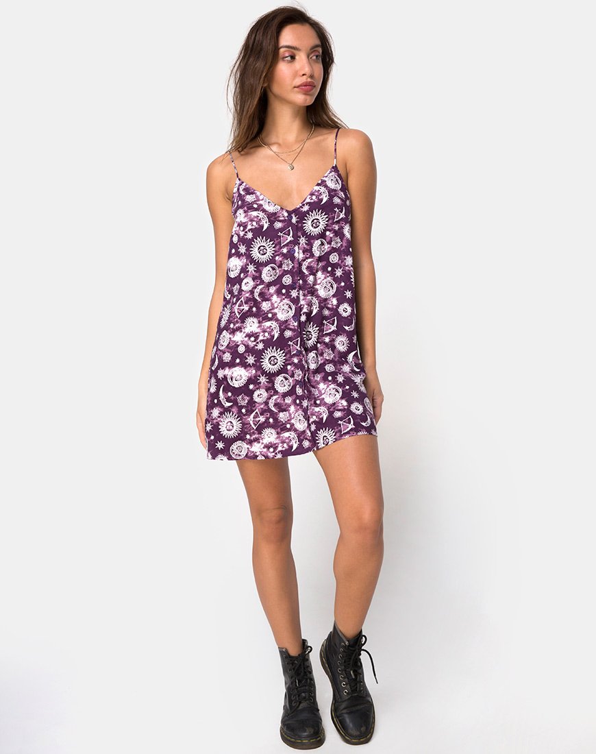 Imagen de Sanna Slip Dress in Purple Zodiac
