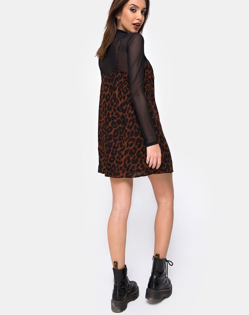 Imagen de Sanna Slip Dress in Oversize Jaguar Marrón