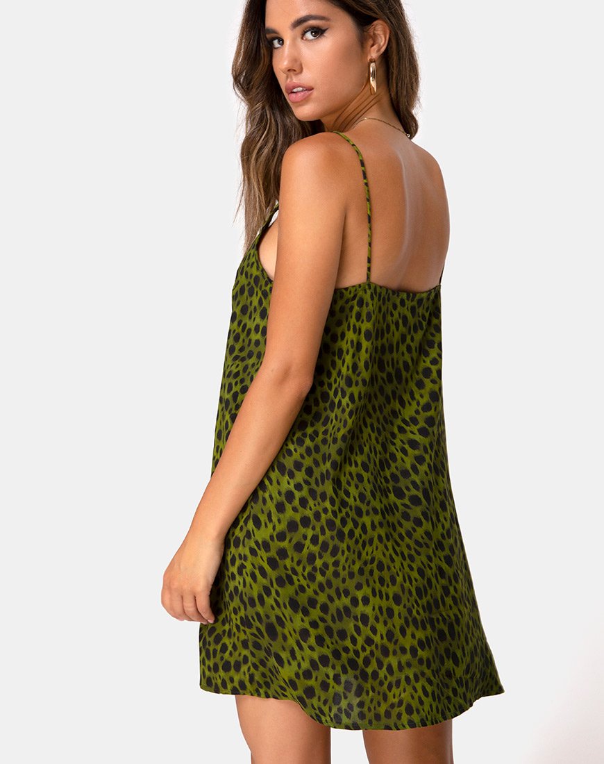 Imagen de Sanna Slip Dress in Cheetah Khaki