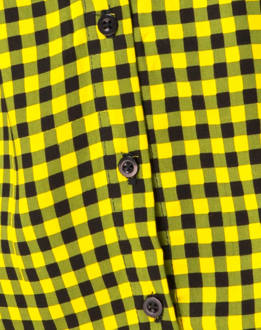 Imagen de Sanna Slip Dress in Medium Gingham Yellow
