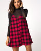 Imagen de Sanna Vestido de invierno a cuadros rojos y negros