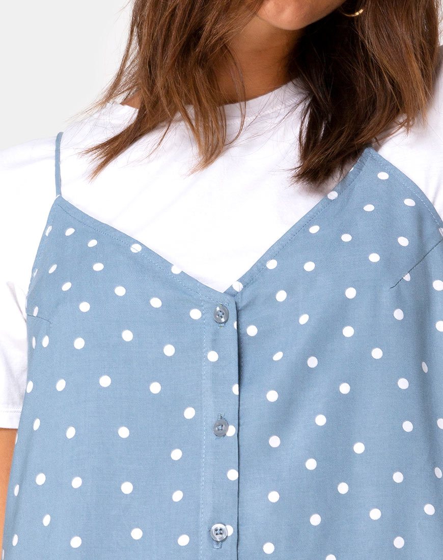 Imagen de Sanna Slip Dress in Skater Polka Azul