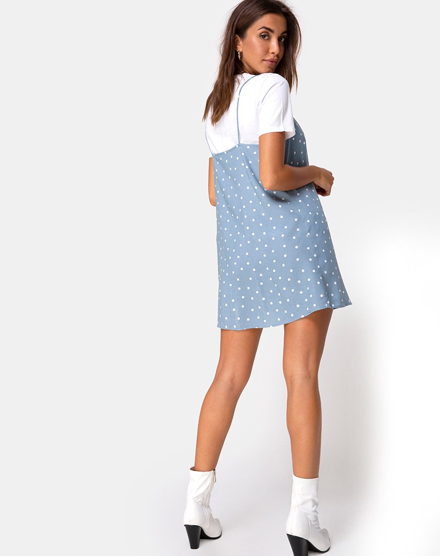 Imagen de Sanna Slip Dress in Skater Polka Azul