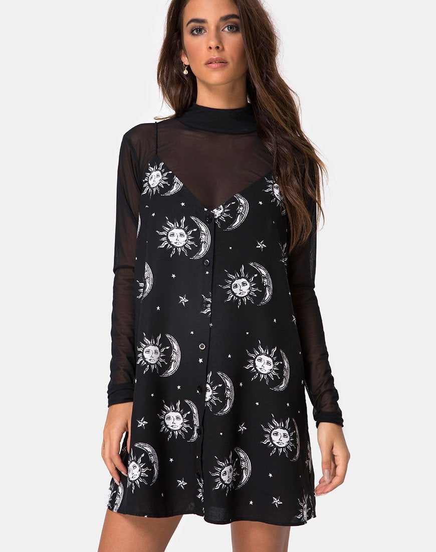 Vestido slip Sanna en Sun Moon Stars BW