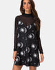 Imagen de Sanna Slip Dress in Sun Moon Stars BW