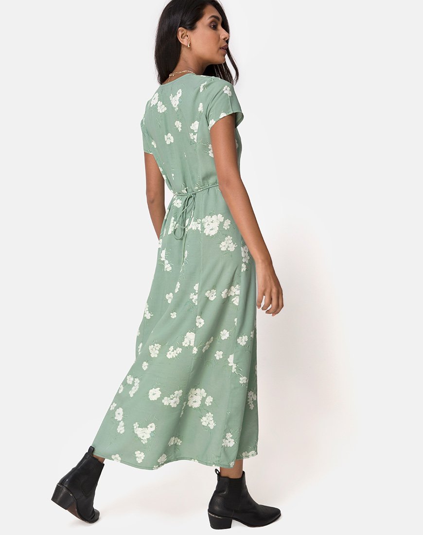 Imagen de Sanrin Maxi Dress in Mono Flower Green