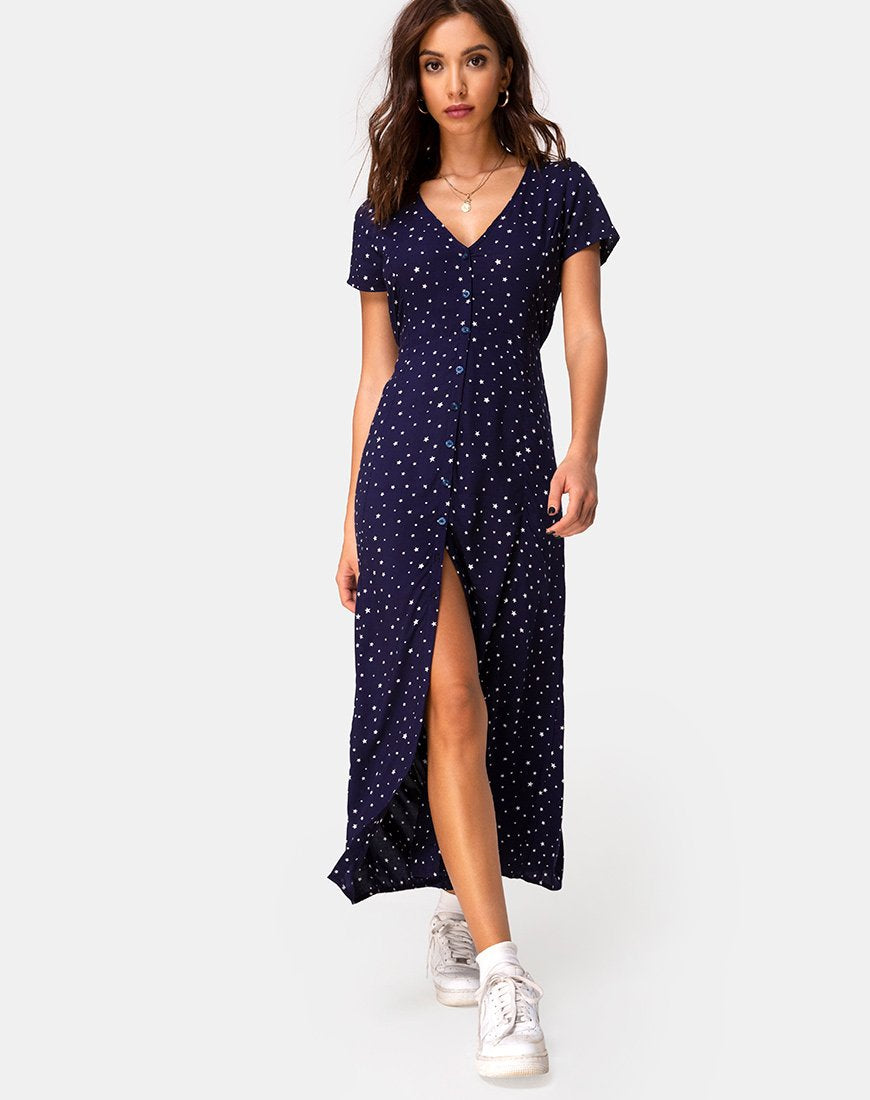Imagen del vestido Sanrin Midi Dress in Starstruck Navy