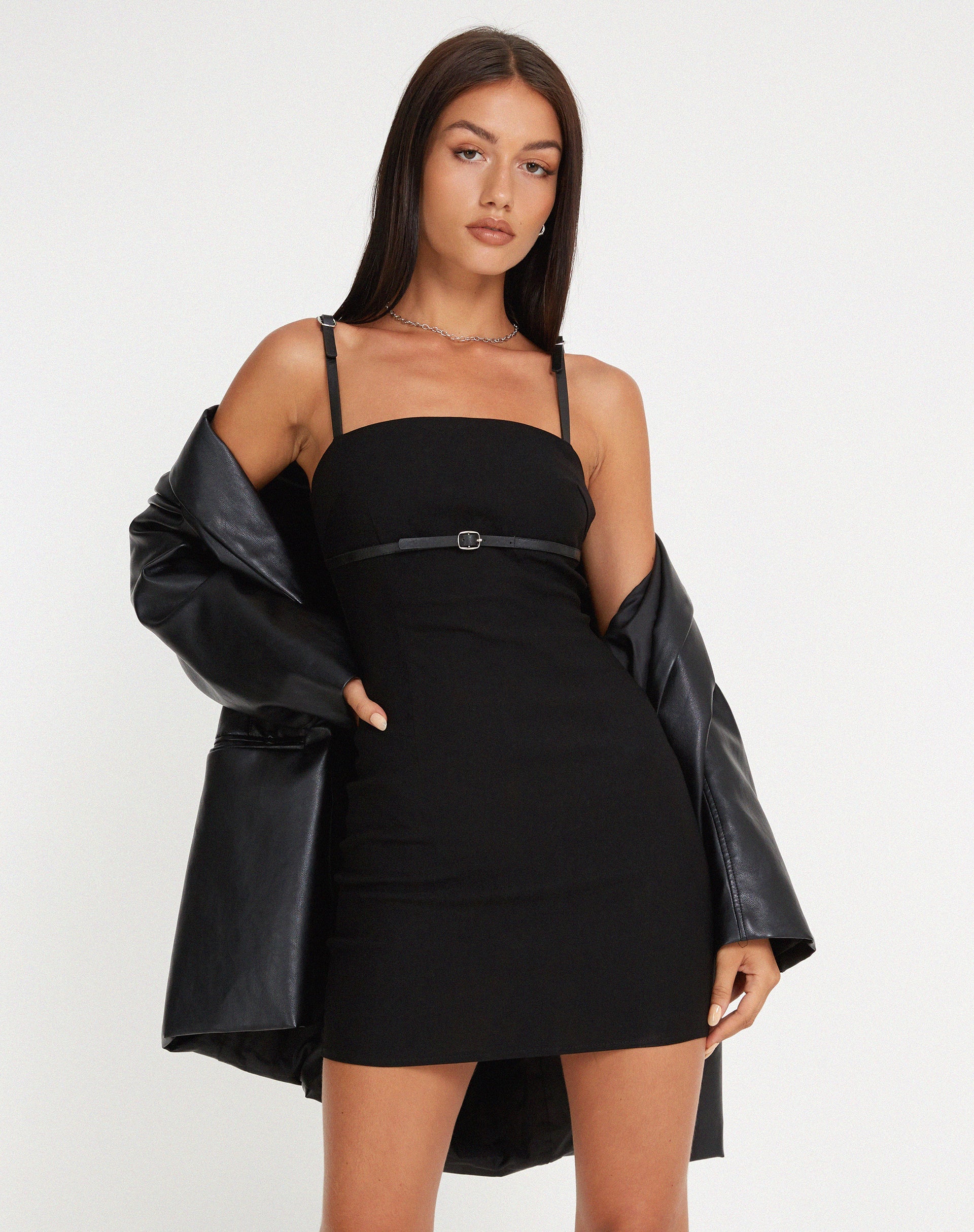 imagen de Saoirse Mini Dress in Tailoring Black
