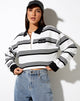 Imagen de Saria Crop Top de rayas negras Angel Energy Label
