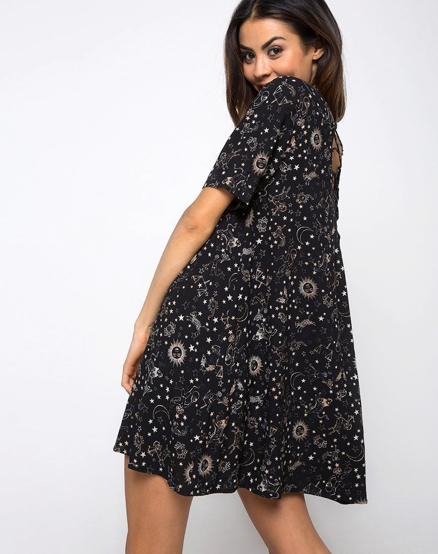 Vestido Sasena Swing en negro astro