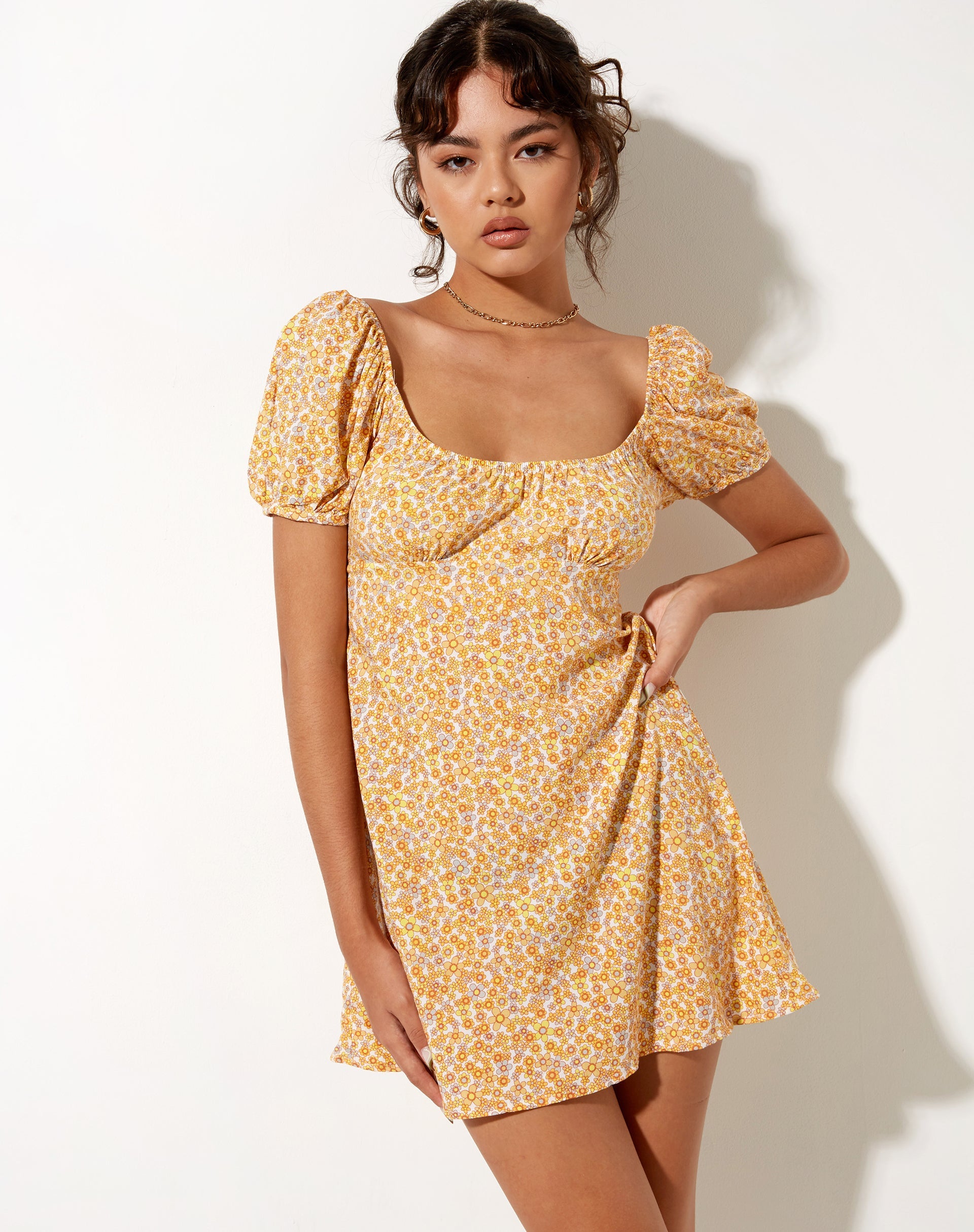 Imagen de Sasi Mini Dress in Flower Garden Yellow