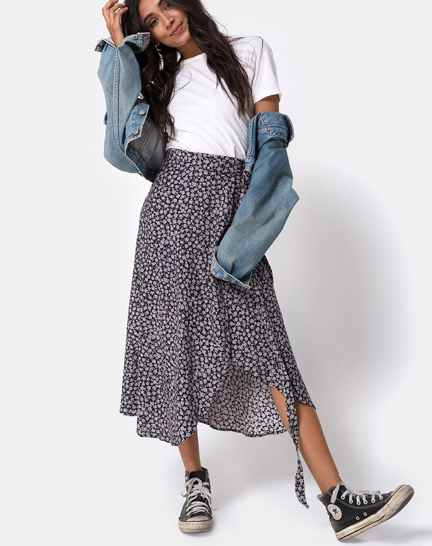 Imagen de Satha Falda en Ditsy Rose Negro