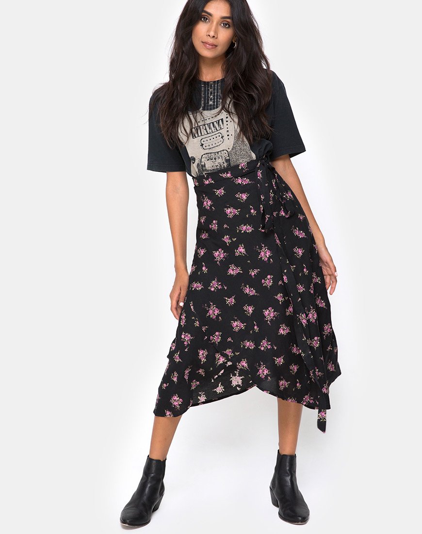 Falda Satha en Sohey Rose Negro