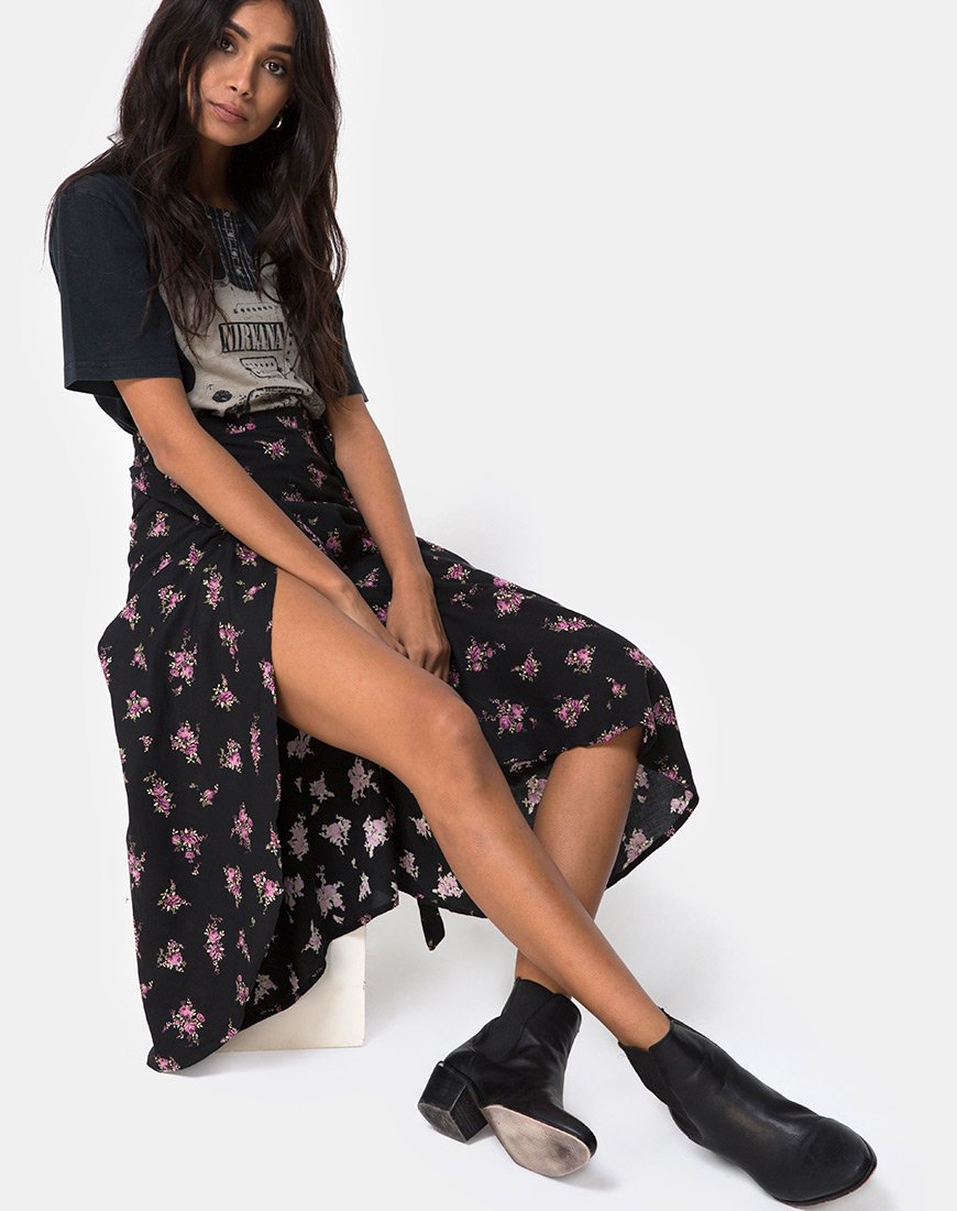 Falda Satha en Sohey Rose Negro