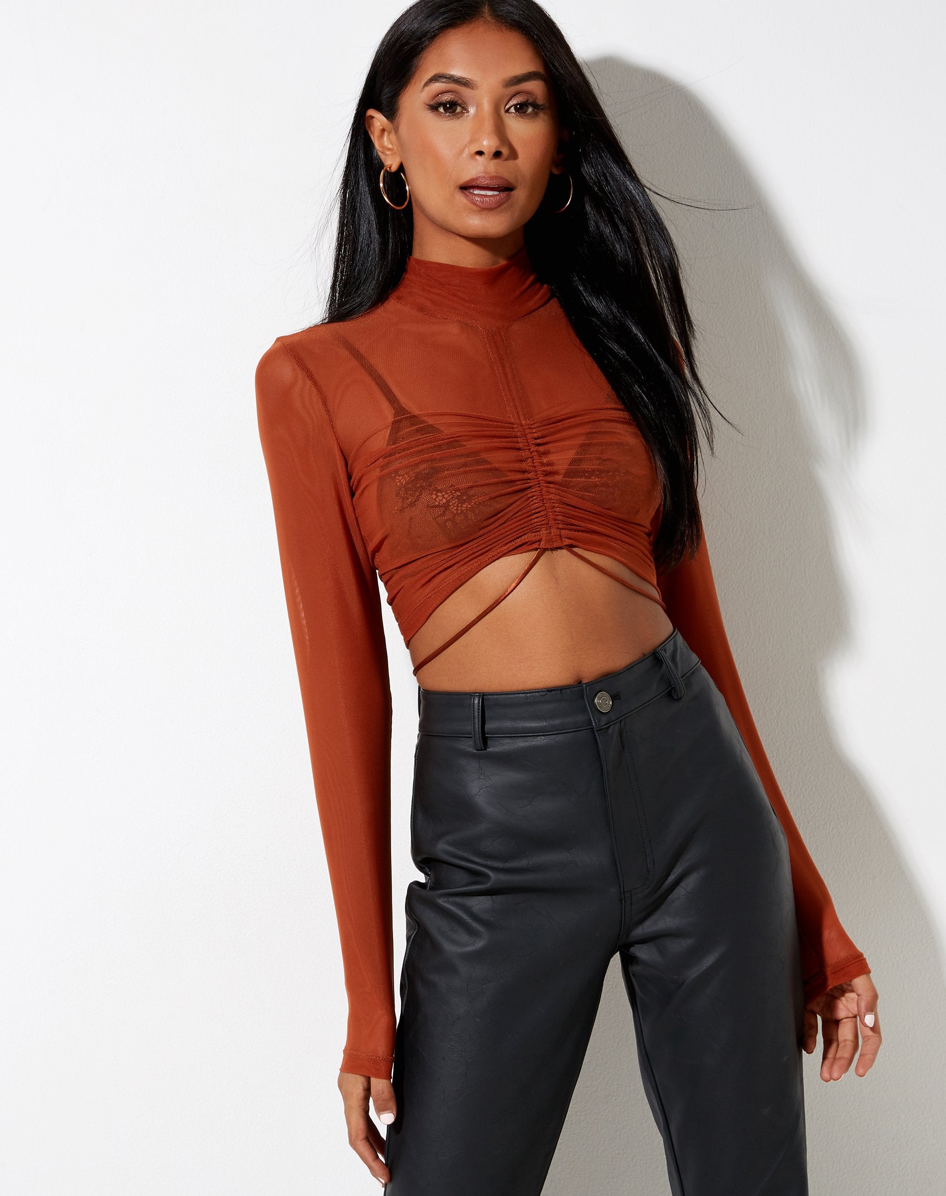 Imagen de Sauja Crop Top en Mesh Brick