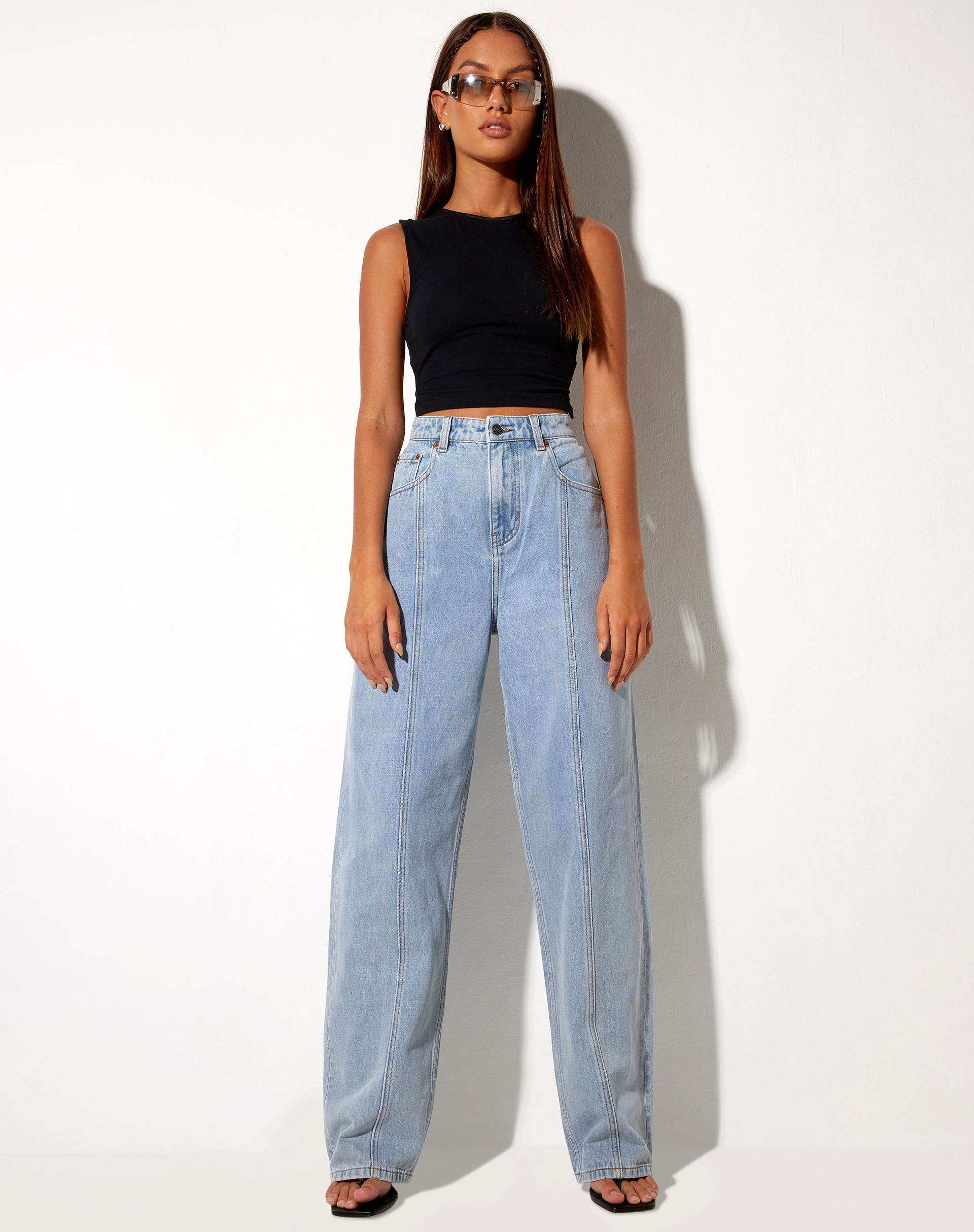 Imagen de Seam Parallel Jeans en Light Wash Blue