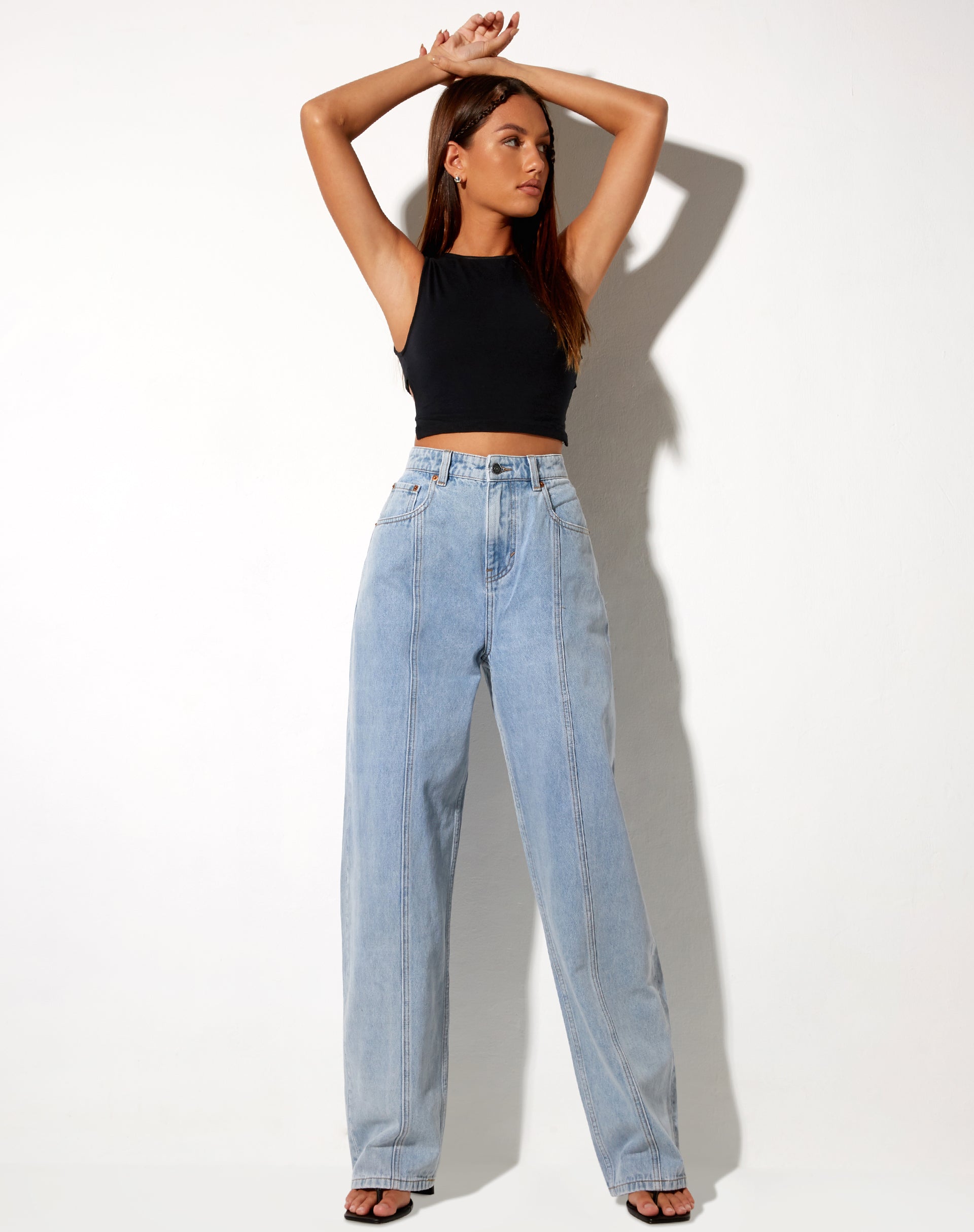 Imagen de Seam Parallel Jeans en Light Wash Blue