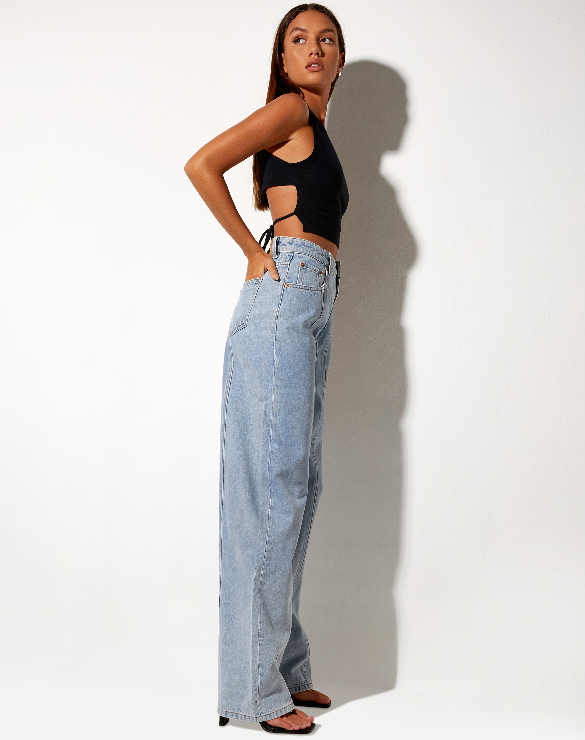 Imagen de Seam Parallel Jeans en Light Wash Blue