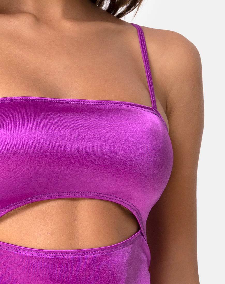 Imagen del vestido Sekka de satén violeta