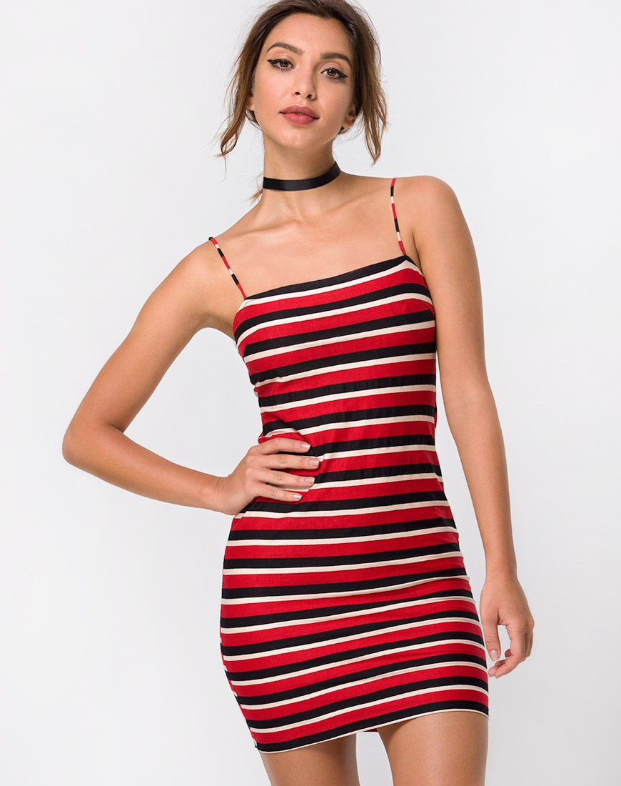 Vestido Selah Bodycon en Sunset Stripe Horizontal
