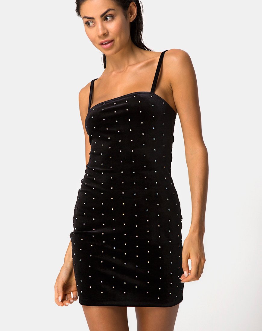 Vestido ajustado Selah Negro Diamante
