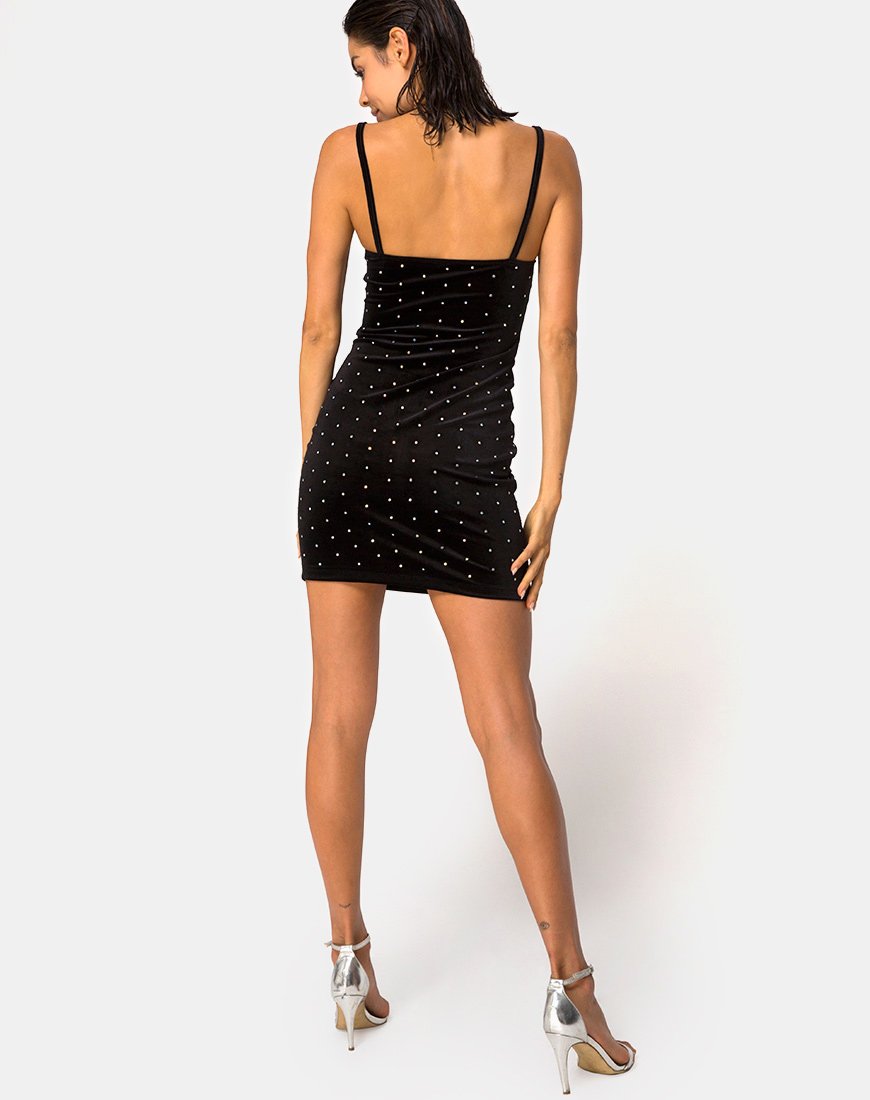 Imagen de Selah Bodycon Dress in Diamante Negro