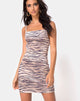 Imagen de Selah Bodycon Dress in Velvet Tigre Dorado