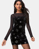 Imagen del vestido Selah en terciopelo negro medio Astro Glitter