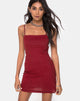 Imagen de Selah Bodycon Dress in Mini Stripe Rojo y Negro
