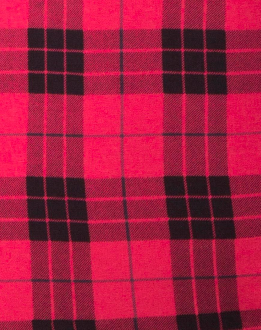 Imagen de Selah Vestido de invierno a cuadros Rojo / Negro
