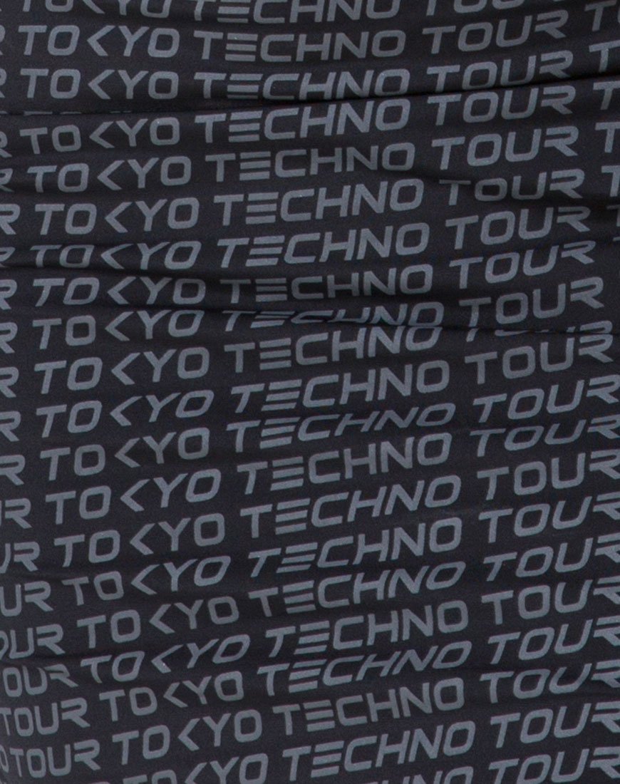 Imagen de Selah Bodycon Dress in Tokyo Techno Tour Negro