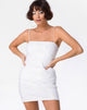 Imagen de Selah Vestido de tubo de lentejuelas blanco mate