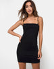 Imagen de Seldas Bodycon Dress in Black Clasp Gold