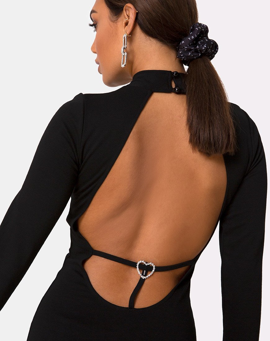 Imagen de Sellio Dress in Heavy Lycra Negro