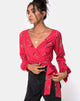Imagen de Sepra Wrap Top en Rosa Rouge Pink