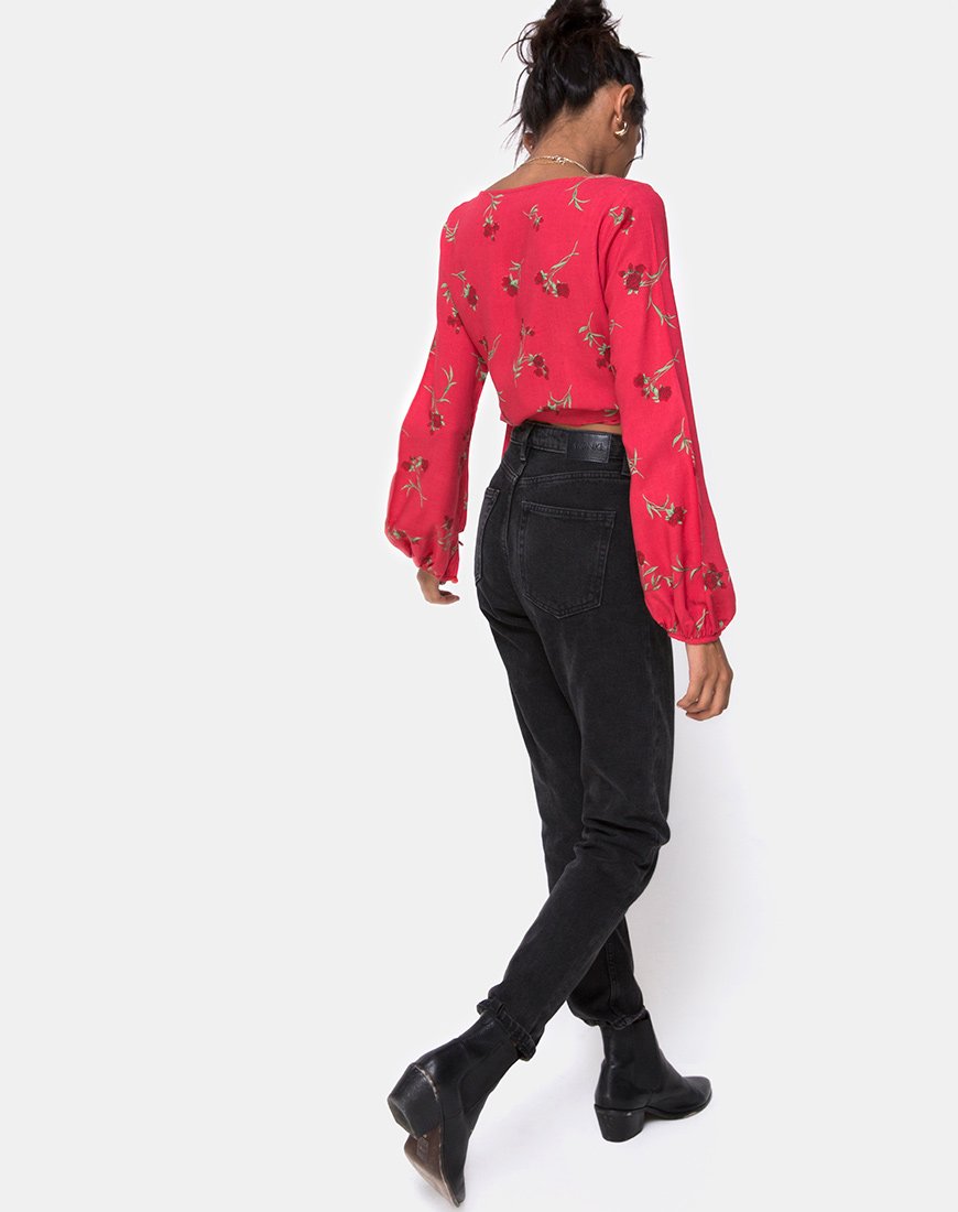 Imagen de Sepra Wrap Top en Rosa Rouge Pink