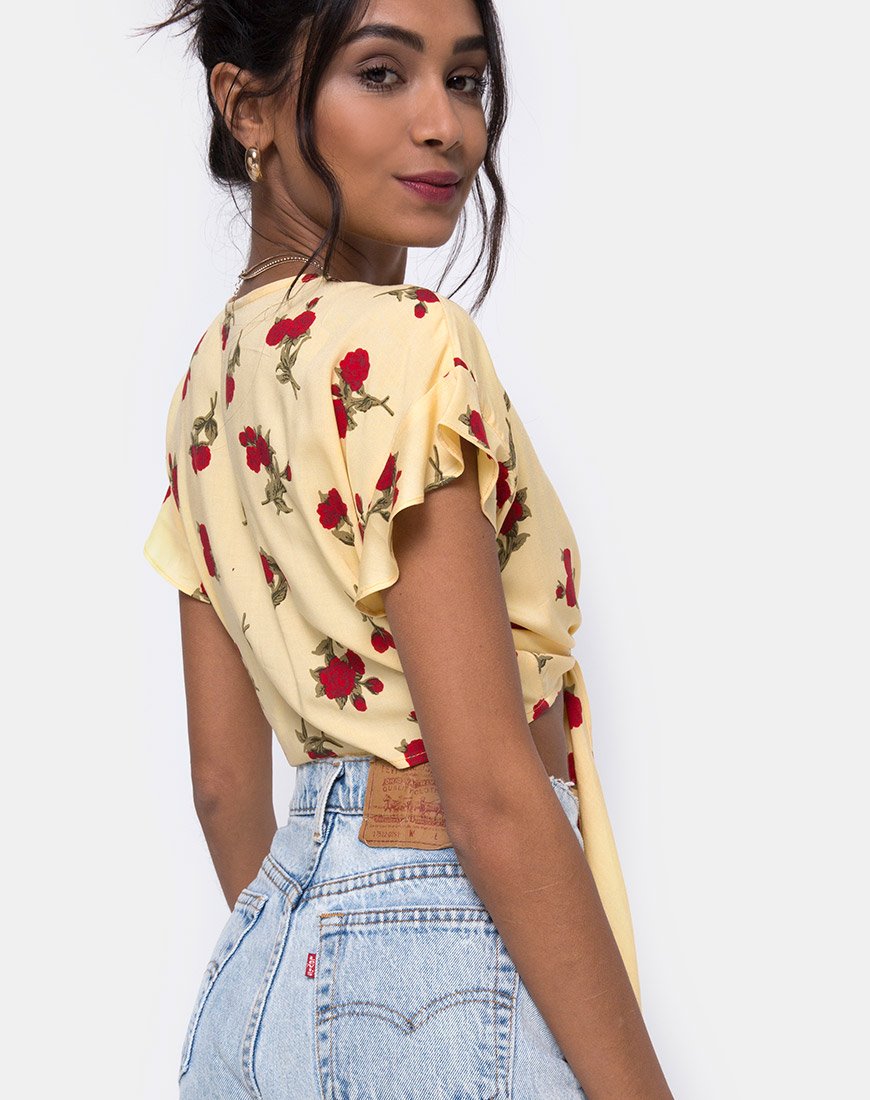 Imagen de Shae Crop Top en Falling Rose Yellow