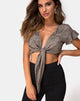 Imagen de Shae Crop Top en Satén Rosa Plata Gris