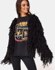 Imagen de Shaggy Knit Cardi en Moheir Negro