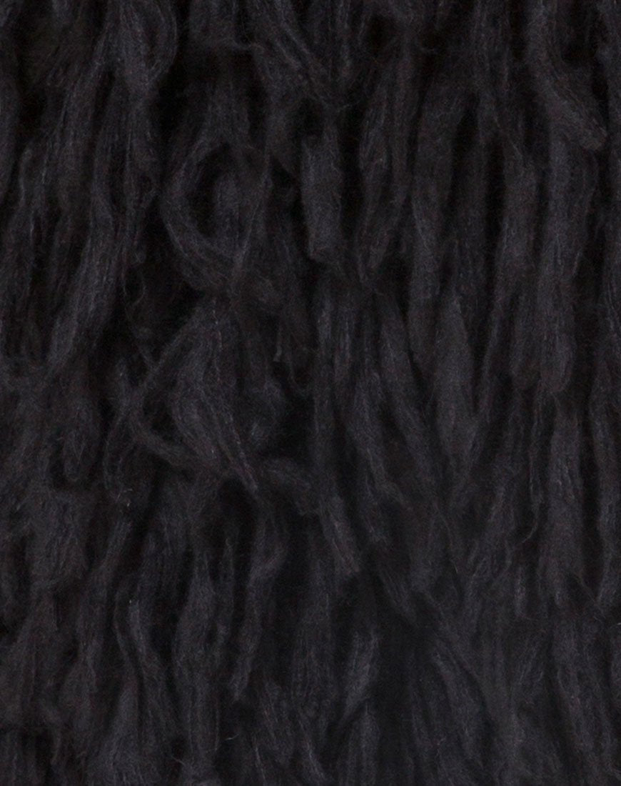 Imagen de Shaggy Knit Cardi en Moheir Negro
