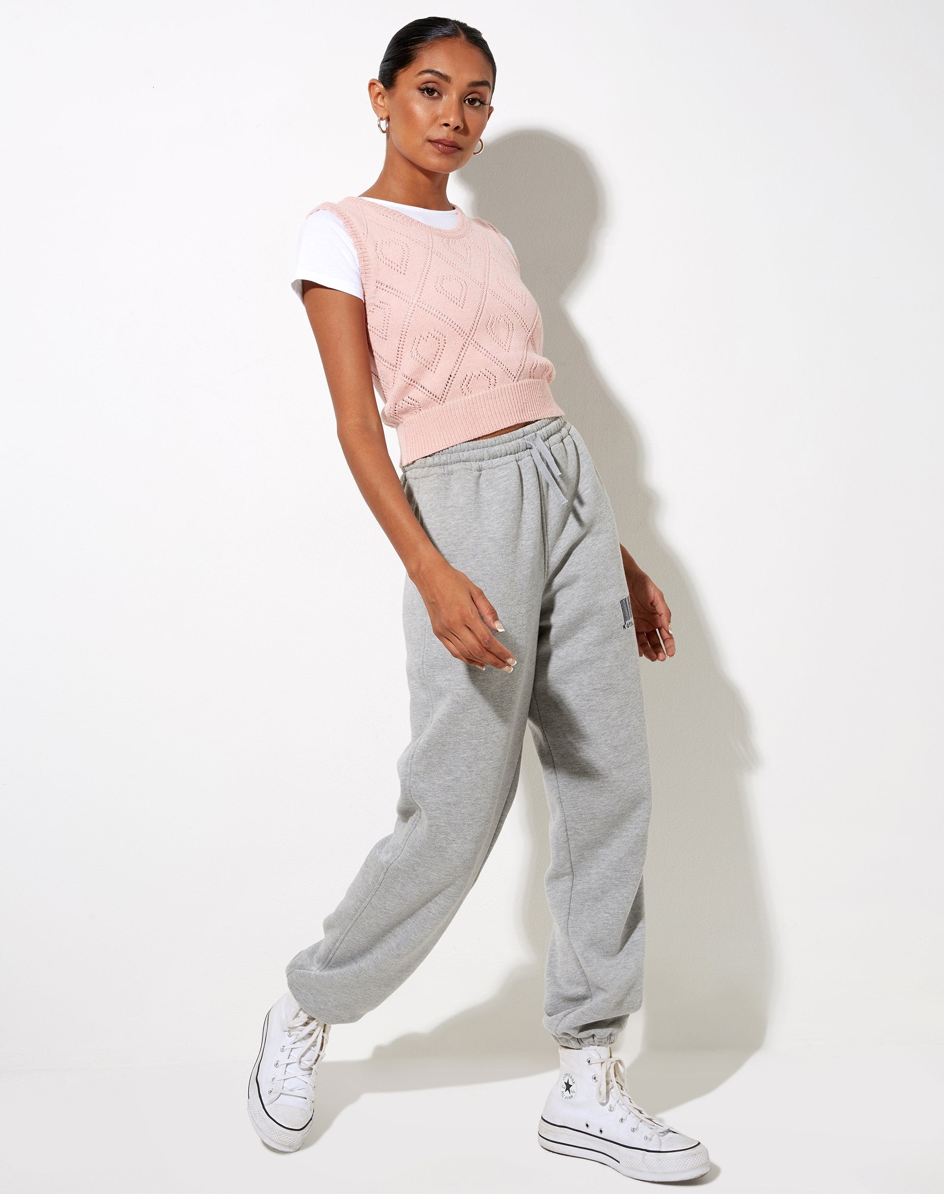 Image of Camiseta de tirantes Shala en rosa diamante y corazón