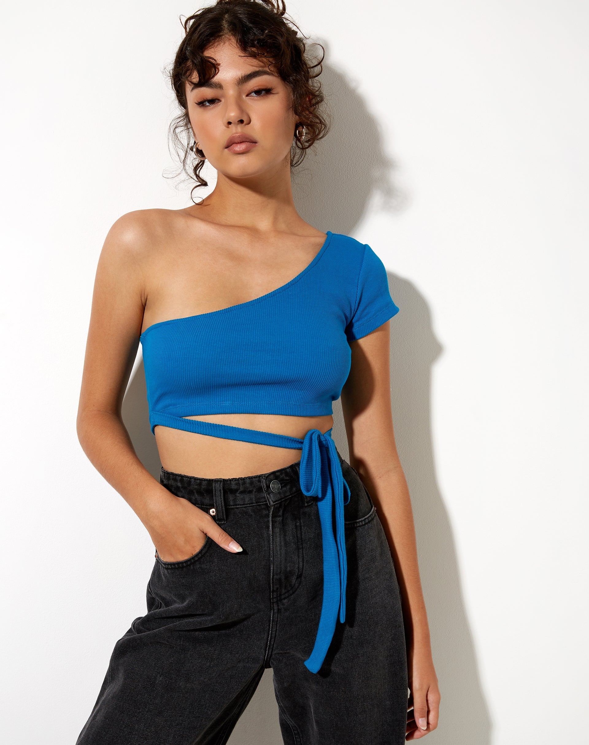 Imagen de Shanon Crop Top en Rib Aqua
