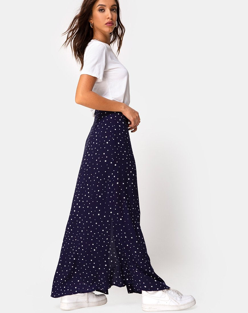 Maxifalda Shayk en azul marino Starstruck