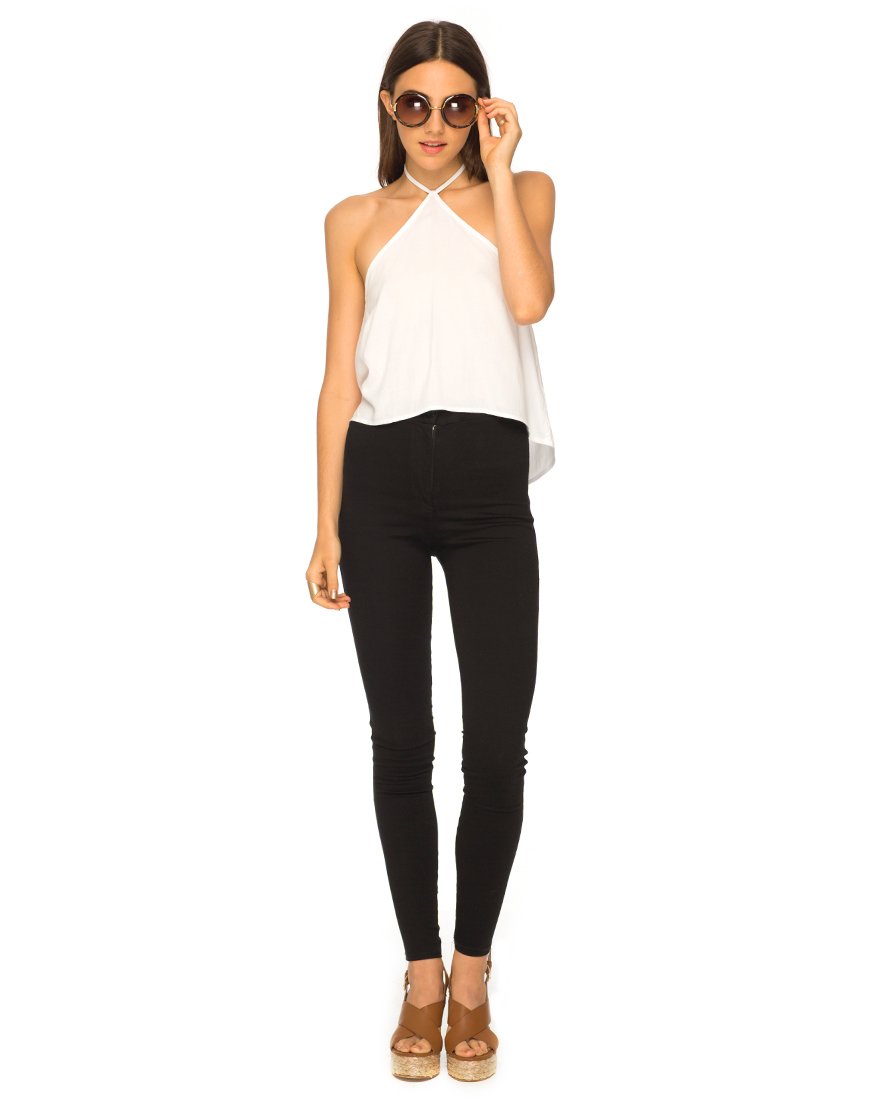 Camiseta de tirantes Shea Halter en blanco