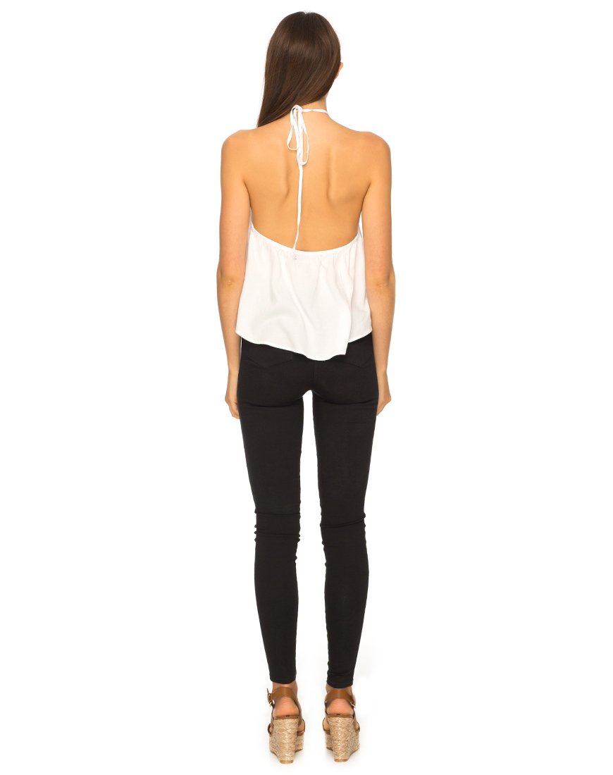 Imagen de Shea Halter Swing Crop Top en Blanco