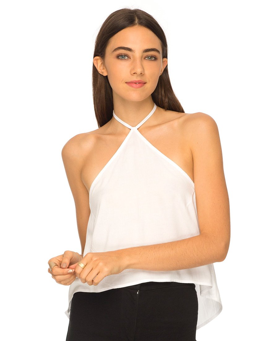 Camiseta de tirantes Shea Halter en blanco