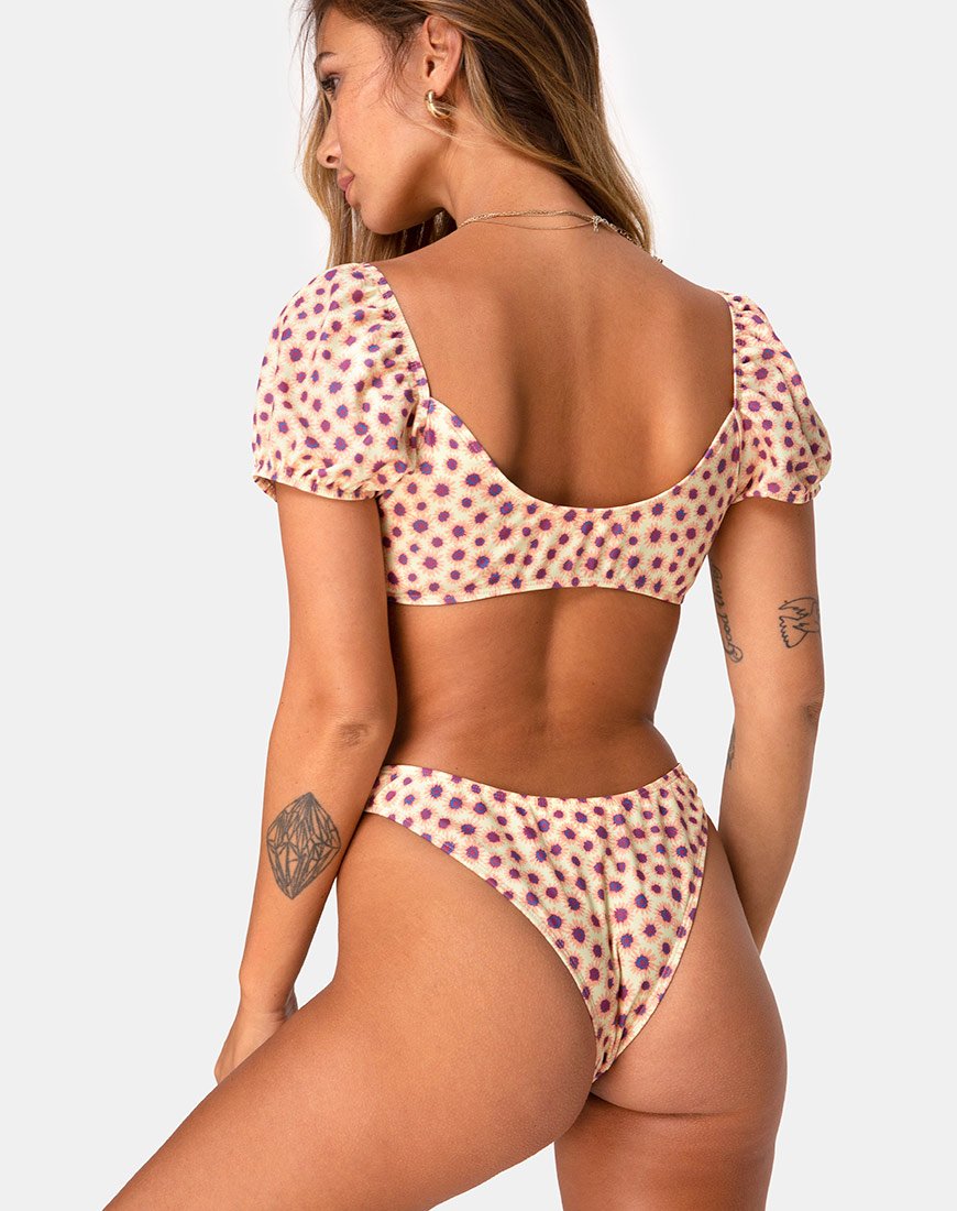 Imagen del sujetador de bikini Shella en Ditsy Floral Yellow
