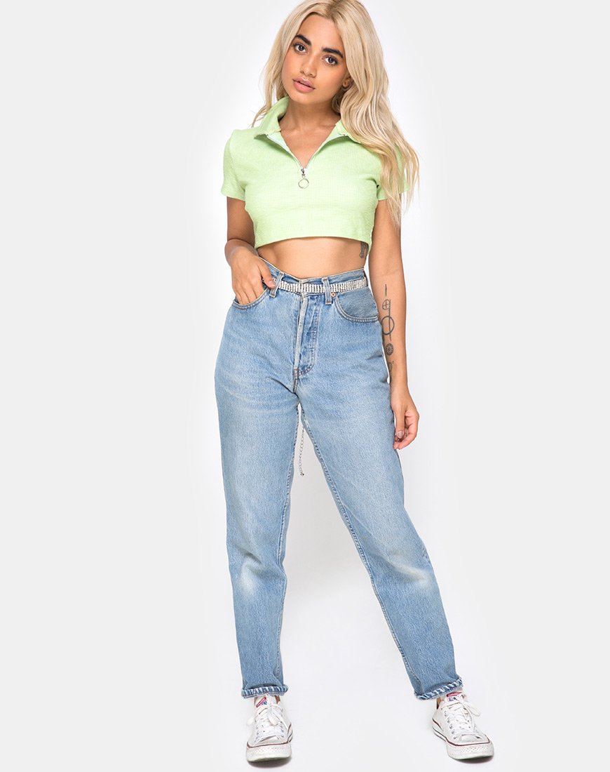 Imagen de Shen Crop Top en Rib Pastel Lima