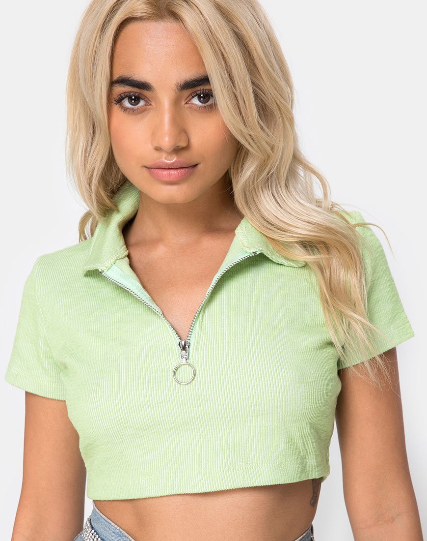 Imagen de Shen Crop Top en Rib Pastel Lima